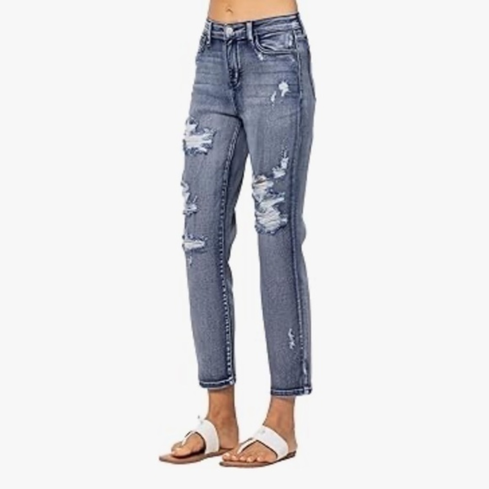 NEW Judy Blue High Waist Destroyed Boyfriend Jeans 9/29